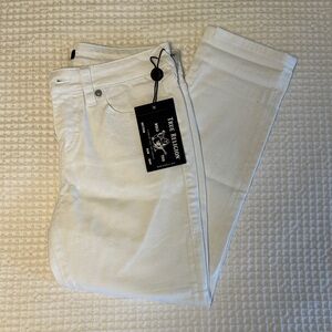 True Religion Women's White Straight Leg Jeans